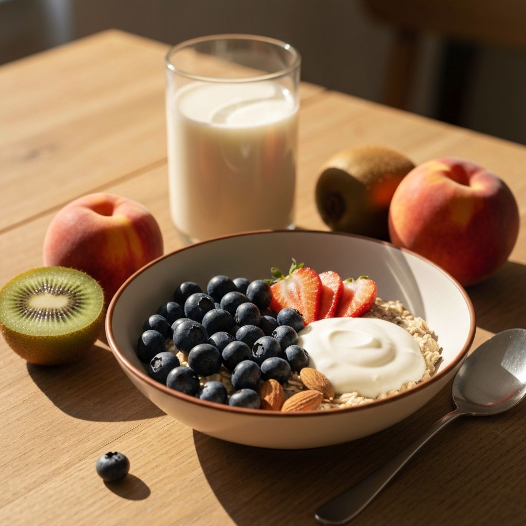 Doručak sa žitaricama i voćem
